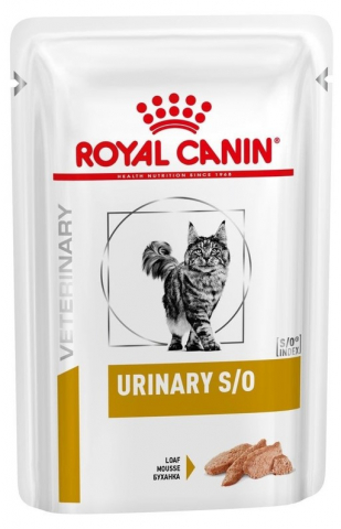Корм влажный Royal Canin Urinary S/O (для взрослых кошек, профилактика мочекаменной болезни), 85 г (паштет)