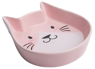 Миска керамическая «Голова кота» 200 мл, 15×13×3 см, розовая
