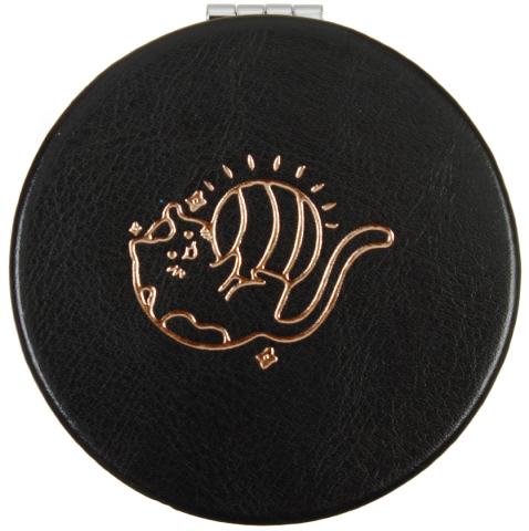 Зеркальце карманное складное Meshu 70×70 мм, Play Cat