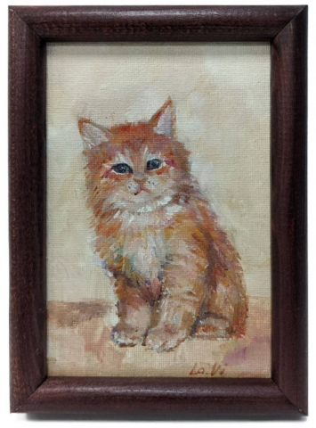 Картина «Рыжик 2» (Манкович В.Л.), 10*15 см, холст на картоне, масло