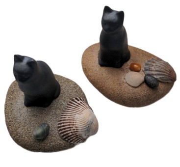 Сувенир керамический «Кошка маленькая на гальке» (Илларионова Е.И.), 8,5*10,5 см, ассорти Сувенир керамический «Кошка маленькая на гальке» (Илларионова Е.И.), 8,5*10,5 см, ассорти