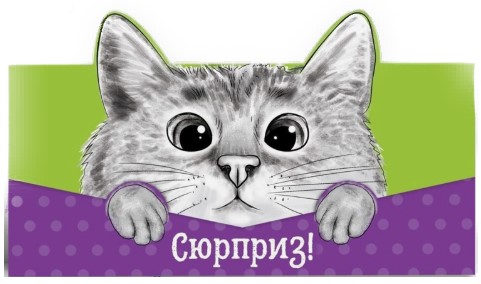 Открытка-конверт «Дарите счастье» 80×175 мм, «Кот» Открытка-конверт «Дарите счастье» 80×175 мм, «Кот»