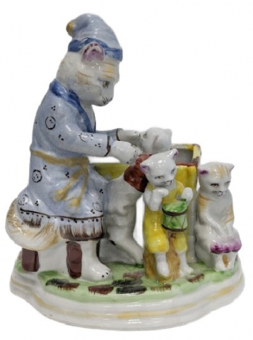 Карандашница «Кот с котятами» (винтаж), 18*16 см Карандашница «Кот с котятами» (винтаж), 18*16 см