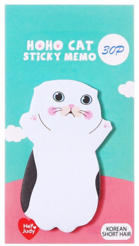 Блок бумаг для записей I'm A Milk Cat 35×70 мм, 30 л., «Белый котик»