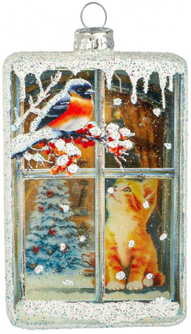 Игрушка елочная «Пушистый наблюдатель», 9,5*2,5*5,5 см