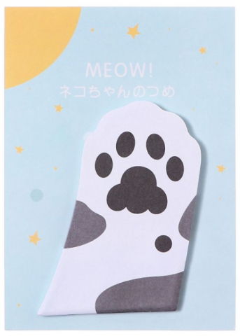 Блок бумаг для записей I'm A Milk Cat 45×75 мм, 30 л., «Черно-белая лапка»
