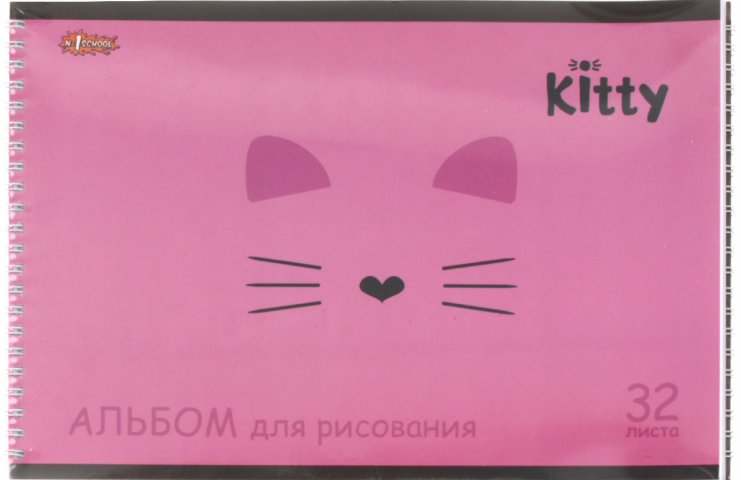 Альбом для рисования А4 №1 School 32 л., Kitty, ассорти