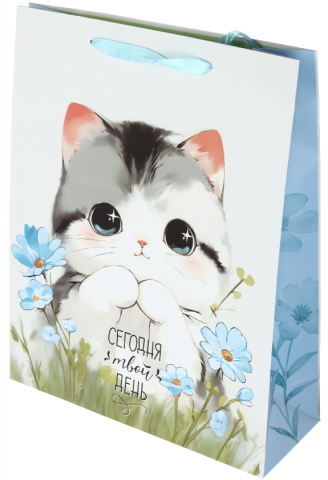 Пакет подарочный Meshu, 33*42*12 см, Cute Kitten Пакет подарочный Meshu, 33*42*12 см, Cute Kitten