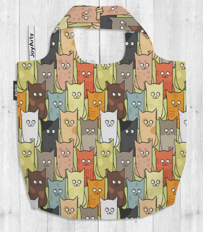 Сумка-авоська с фотопринтом Joy Textile, 46*64*7 см, «Котятки»