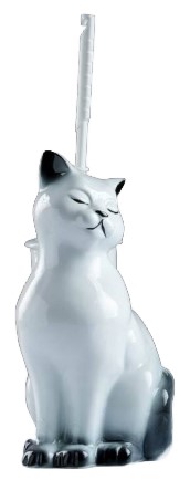 Подставка под ёрш фарфоровая «Кошка», 37*22*18 см, с ёршиком