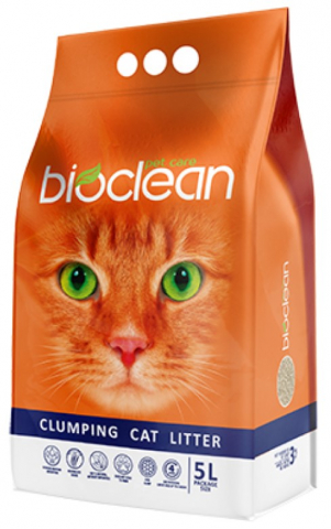 Наполнитель комкующийся BioClean для лотков, 5 л (3 кг)