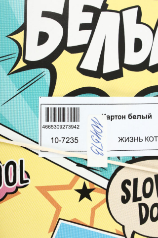 Картон белый односторонний А4 Prof-Press, 10 л., мелованный, «Жизнь котов»
