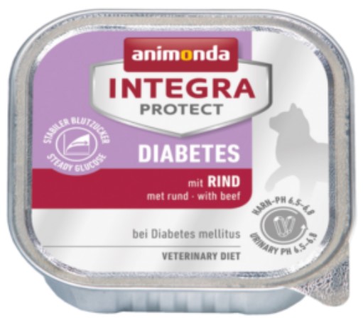 Корм влажный Animonda Cat Integra Protect Diabetes (для кошек при диабете) 100 г, «Говядина»