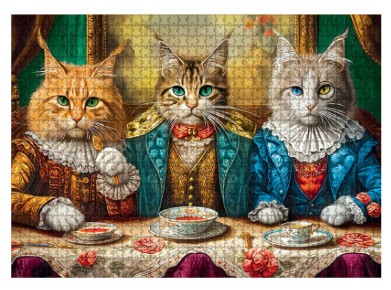 Пазлы детские Sima-Land, 48*68 см, 1000 элементов, «Кошачий мир»