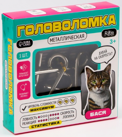 Игра-головоломка металлическая «Бася», 3+