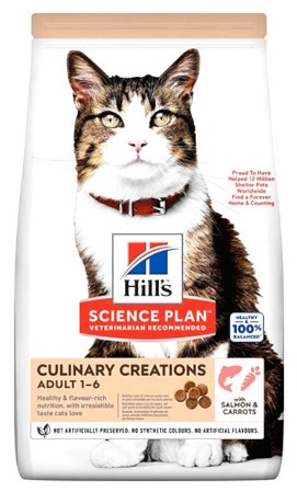 Корм сухой Hill's Science Plan Adult (для взрослых кошек) 1,5 кг, лосось/морковь
