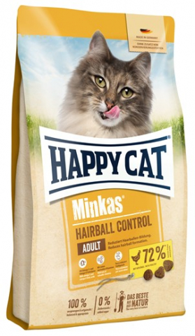 Корм сухой Minkas Hairball Control (для выведения шерсти), 1,5 кг, домашняя птица