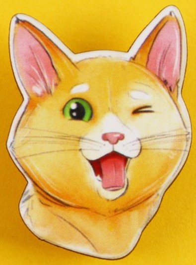 Значок деревянный «Рыжий кот», 2,6*3,5 см