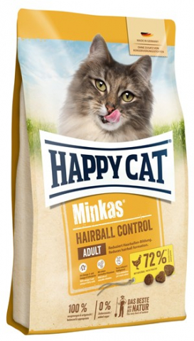 Корм сухой Minkas Hairball Control (для выведения шерсти) 4 кг, домашняя птица