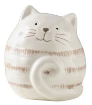 Фигурка керамическая Sima-Land 8×7,5×8,5 см, «Полосатый котик-шарик»