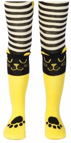 Колготки детские Tip-Top, размер 62-74, «Котята», черно-желтые