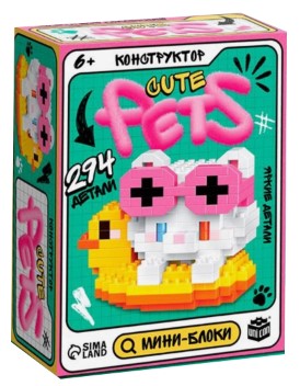 Игра-конструктор Unicon, Cute Pets «Котик на круге», 294 детали