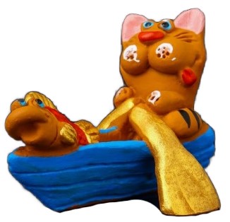 Сувенир полистоун Sima-Land 4,2×5,8×5,4 см, «Кот в лодке с рыбкой» Сувенир полистоун Sima-Land 4,2×5,8×5,4 см, «Кот в лодке с рыбкой»