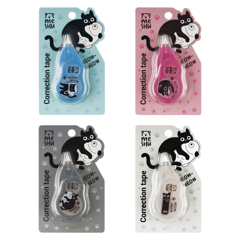 Корректирующий роллер Meshu размер ленты 5 мм×3 м, Meowsy, корпус ассорти Корректирующий роллер Meshu размер ленты 5 мм×3 м, Meowsy, корпус ассорти