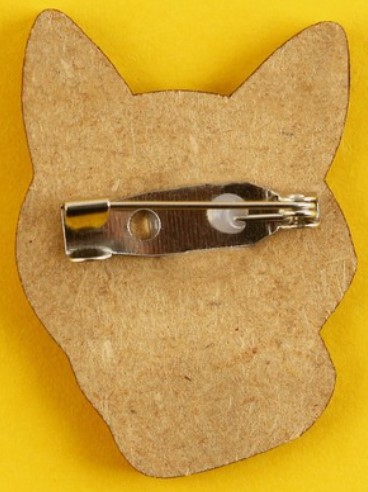 Значок деревянный «Рыжий кот», 2,6*3,5 см