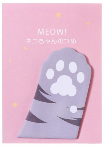 Блок бумаг для записей I'm A Milk Cat 45×75 мм, 30 л., «Серая лапка»