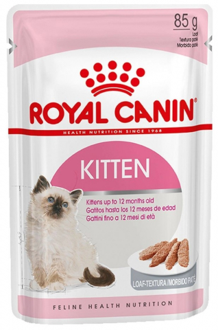 Корм влажный Royal Canin Kitten (для котят) 85 г (паштет; в период 2 фазы роста — до 12 мес.)