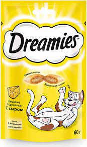 Лакомство для кошек Dreamies (для взрослых кошек), 60 г, «Сыр»