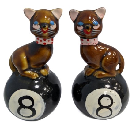 Набор солонка и перечница «8» (керамика коричневая), 2 предмета, коричневая керамика