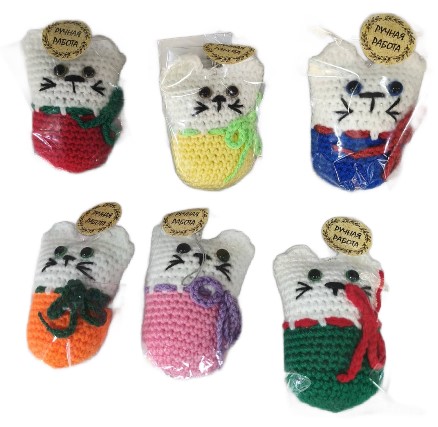 Брелок «Котик-4» (Аксютина Л.А.), 9*6*4,5 см, ассорти