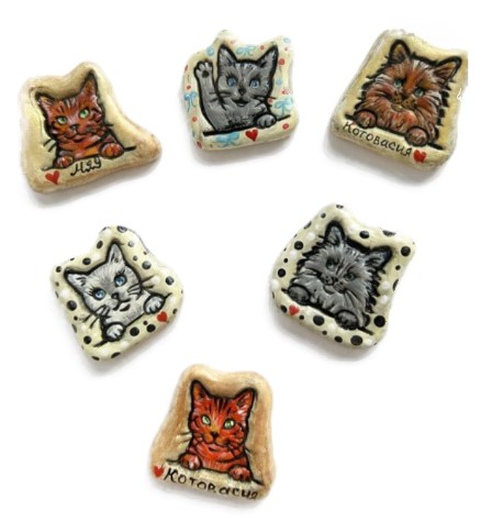 Магнит «Котик» (Крылова Н.М.), 3,5*3 см, ассорти Магнит «Котик» (Крылова Н.М.), 3,5*3 см, ассорти