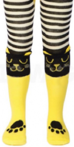 Колготки детские Tip-Top, размер 92-98, черные с желтым