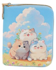 Кошелек из искусственной кожи «07-01-01» 8,5×2,5×10,5 см, голубой