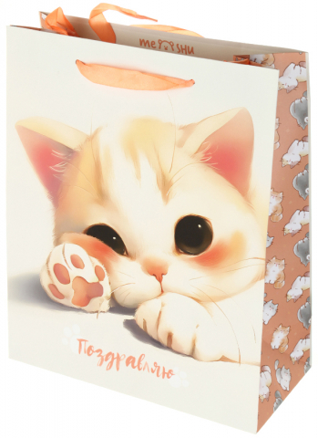 Пакет подарочный Meshu 26×32×12 см, Lovely Kitten Пакет подарочный Meshu 26×32×12 см, Lovely Kitten