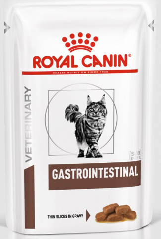Корм влажный Royal Canin Gastrointestinal (при острых расстройствах пищеварения, в реабилитационный период и при истощении), 85 г (в соусе)