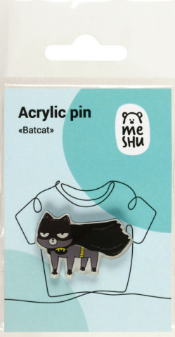 Значок акриловый Meshu, 3,8*2,6 см, Batcat Значок акриловый Meshu, 3,8*2,6 см, Batcat