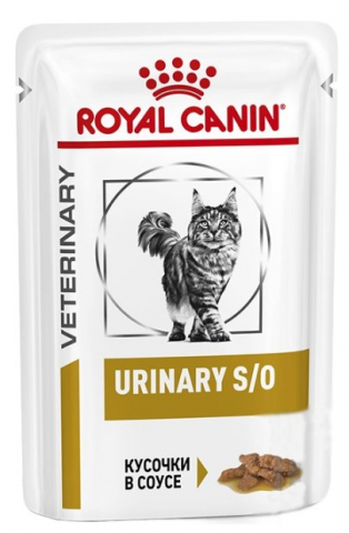 Корм влажный Royal Canin Urinary S/O (для взрослых кошек, профилактика мочекаменной болезни), 85 г, Chicken (в соусе)