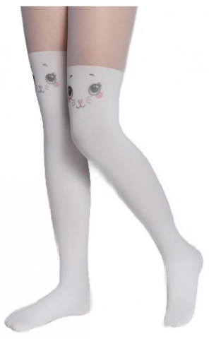 Колготки детские с имитацией гольфинов Conte Cat размер 116-122, Bianco