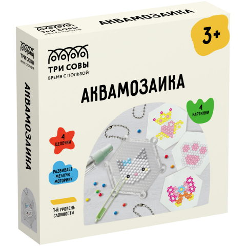 Набор для творчества «Аквамозаика. Три совы» «Котенок»